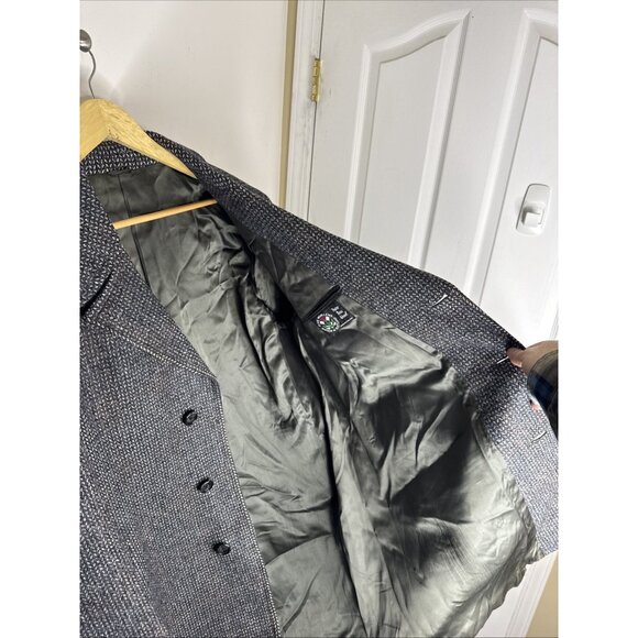 Vintage Scottish Tweed Overcoat Pure New Wool Woven in Scotland Men’s XL - Picture 5 of 7